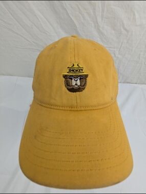 Smokey Bear Only You Can Prevent Forest Fires Yellow Cap Adjustable Strap